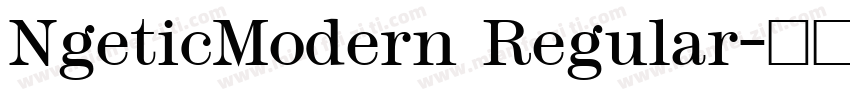 NgeticModern Regular字体转换
